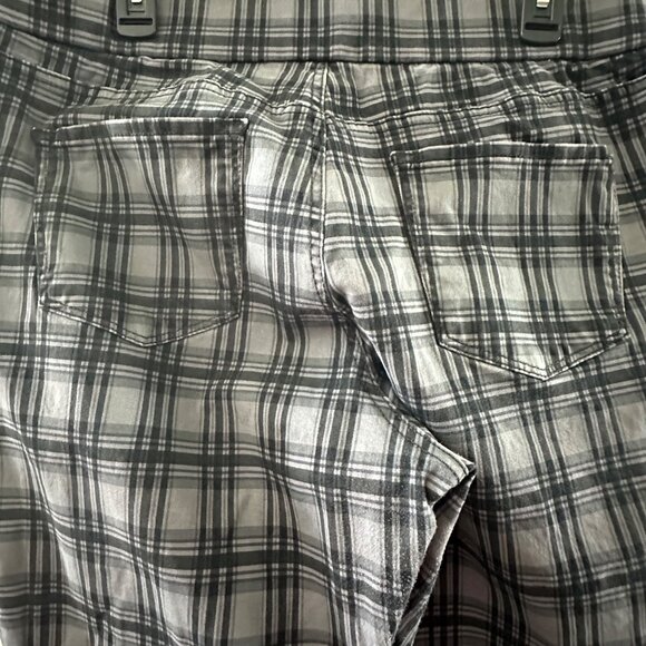 Nine West Womens Plaid Skinny Jeans Size 16 Gray Black Cotton Blend Comfortable - Picture 6 of 7